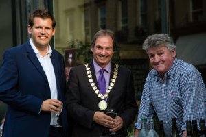 Mr. Ben Howlett with Chairman of BANES Cllr Martin Veal and Mr. David Price